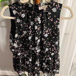 High Neck Peplum Blouse